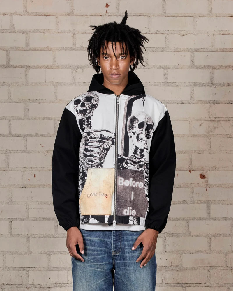 Good Time Zip Poncho Hoodie - Black