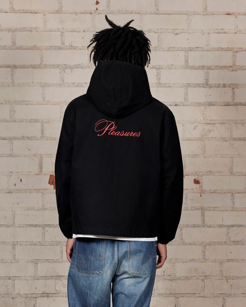 Good Time Zip Poncho Hoodie - Black