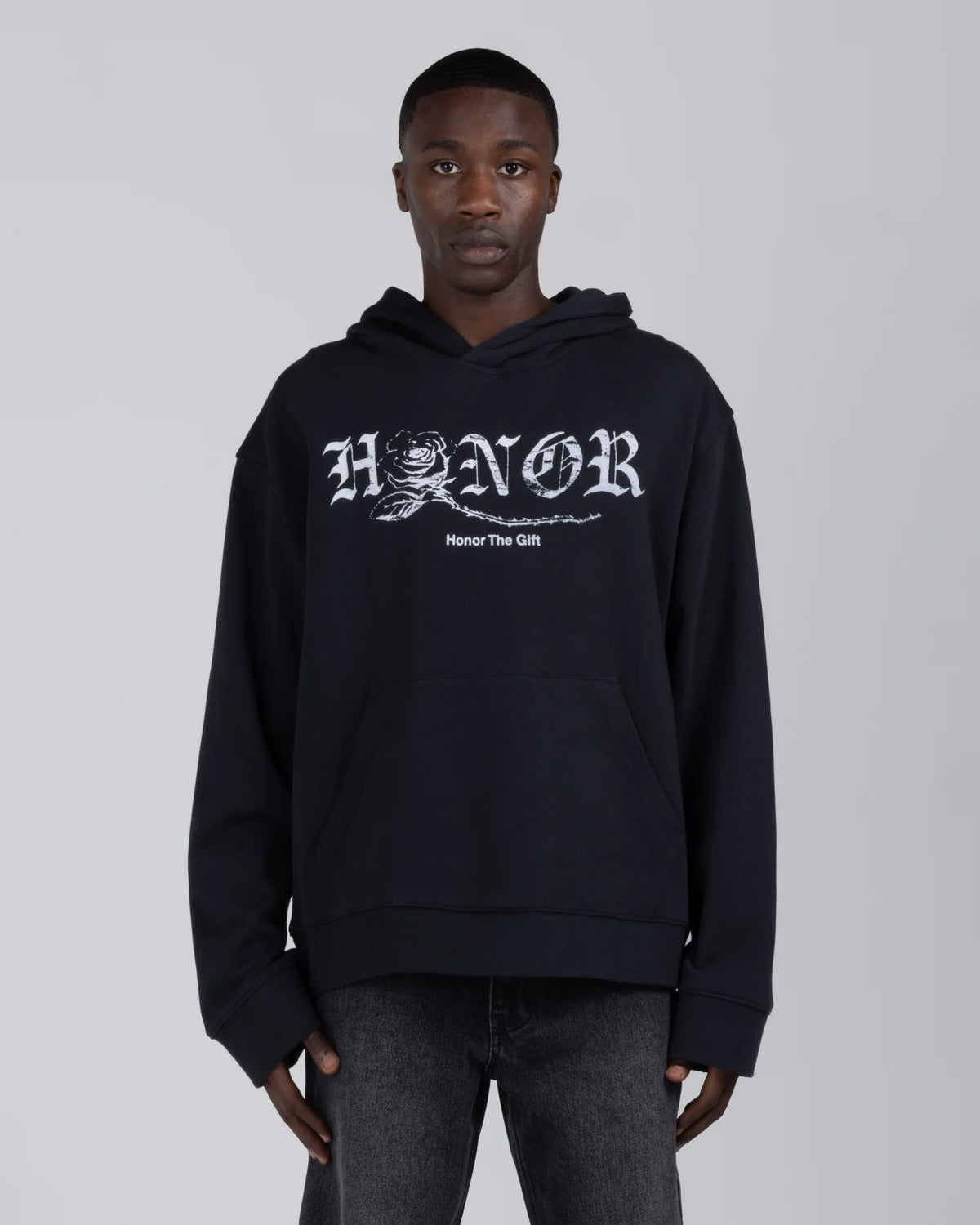 Fallen Rose Hoodie - Black