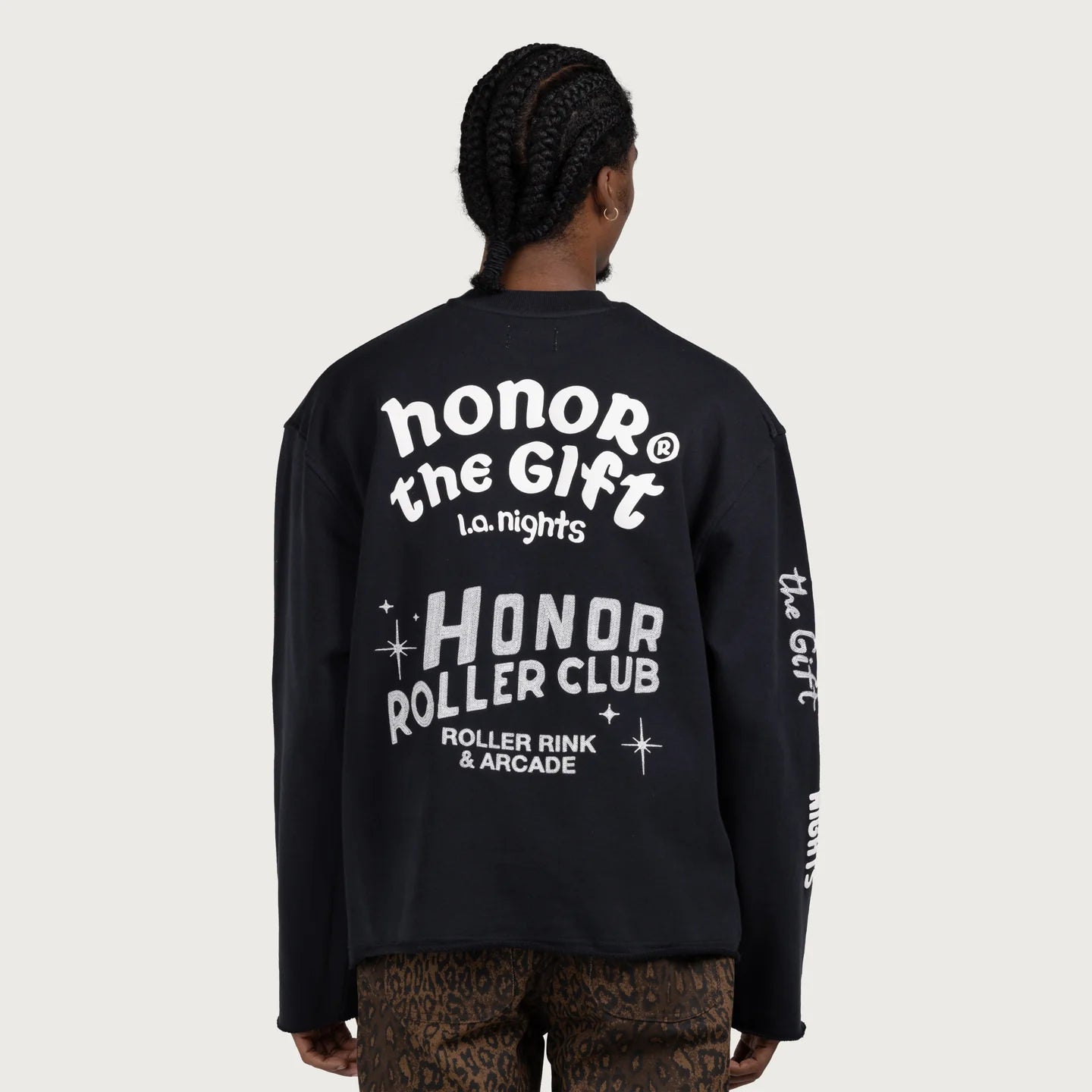 Mixed Logo Crewneck - Black