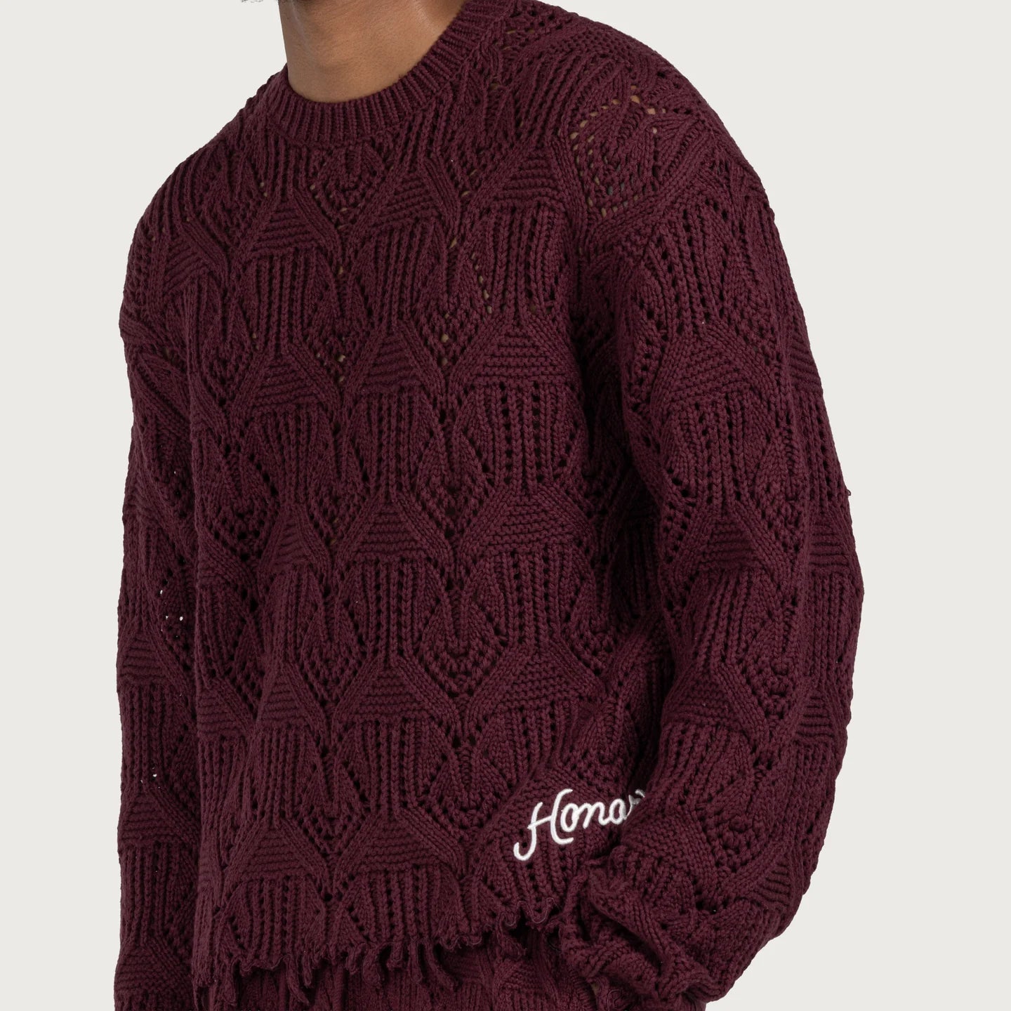 Cable Knit Sweater - Berry
