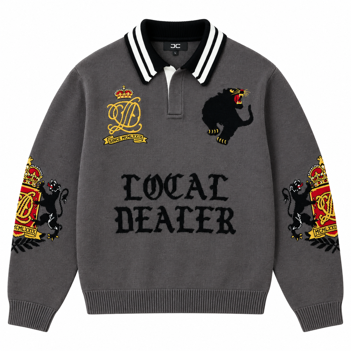 Local Dealer Knit Polo - Heather Charcoal