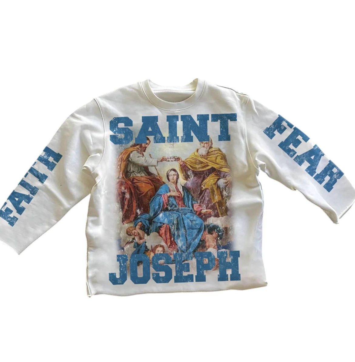 St Joseph Crewneck - White