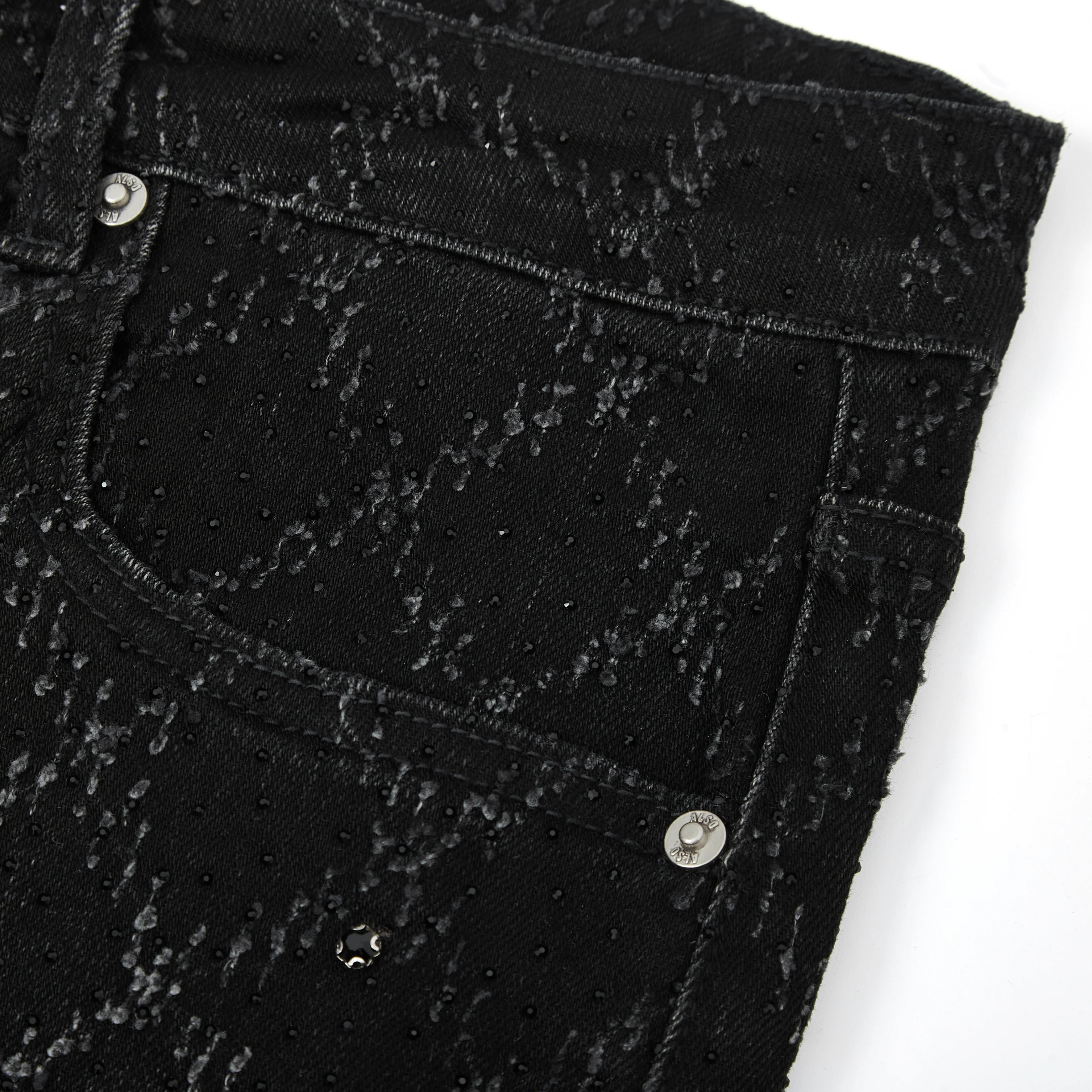 Gemstone Shorts - Black Wash