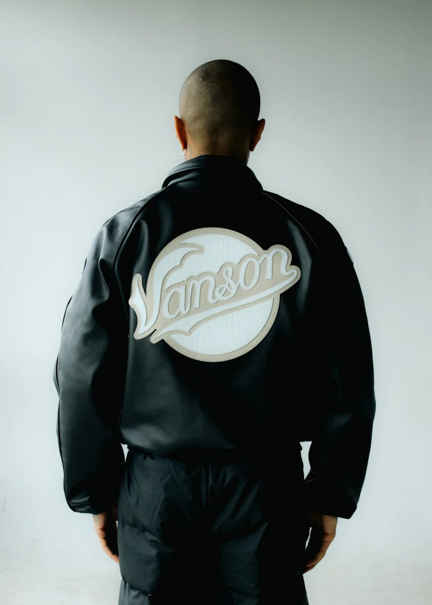 Fly Geenuis X Vanson Bronx Bomber Jacket - Black