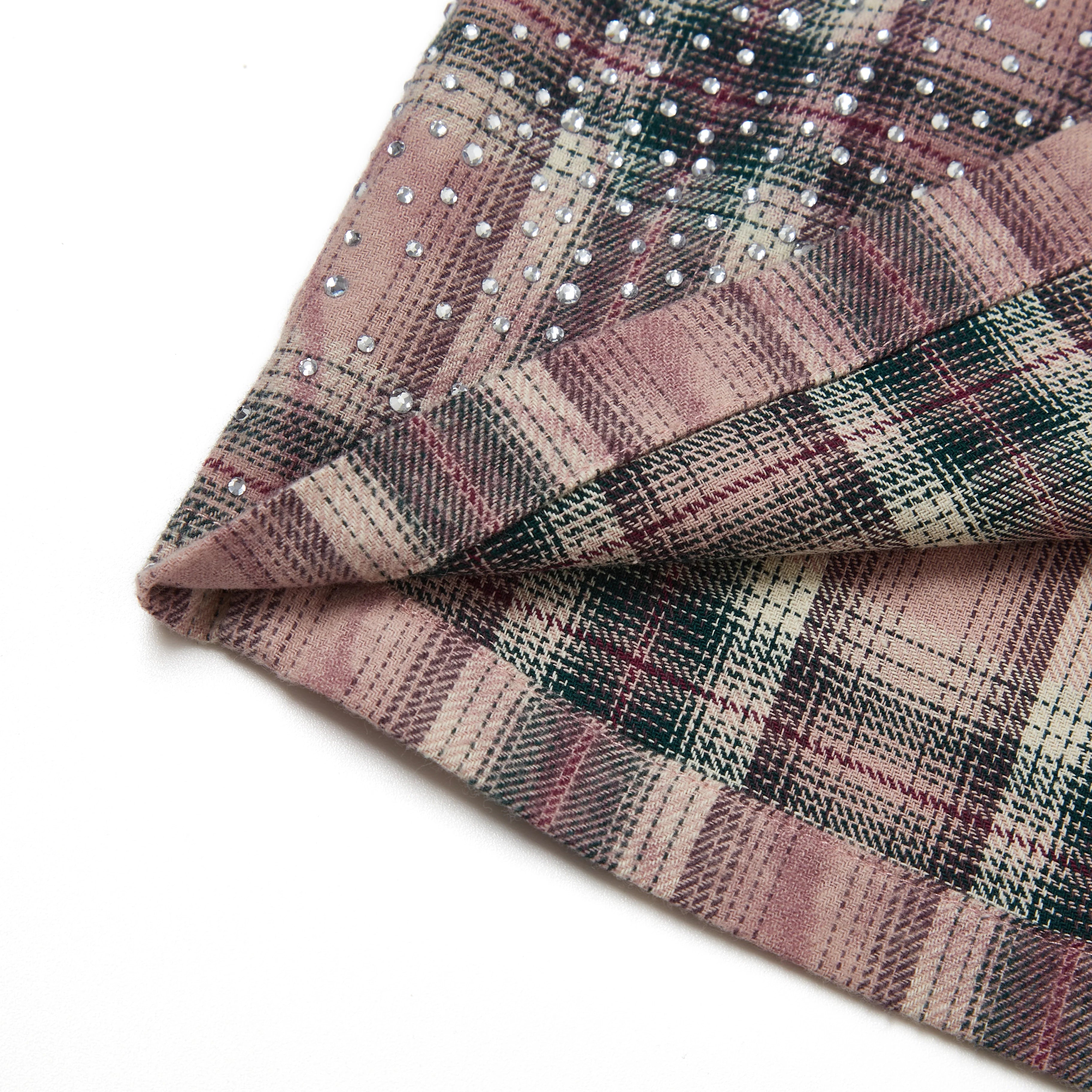 Solomon Rhinestone Flannel - Maroon