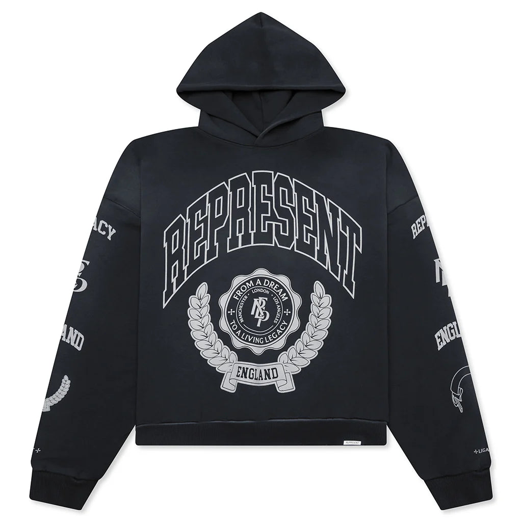 Legacy Crest Hoodie - Stained Black