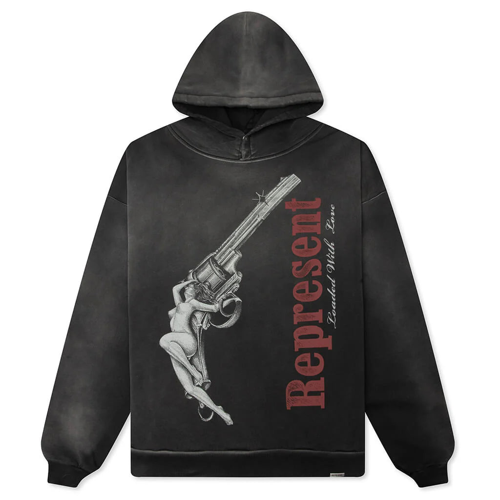 Loaded With Love Hoodie - Stained Black