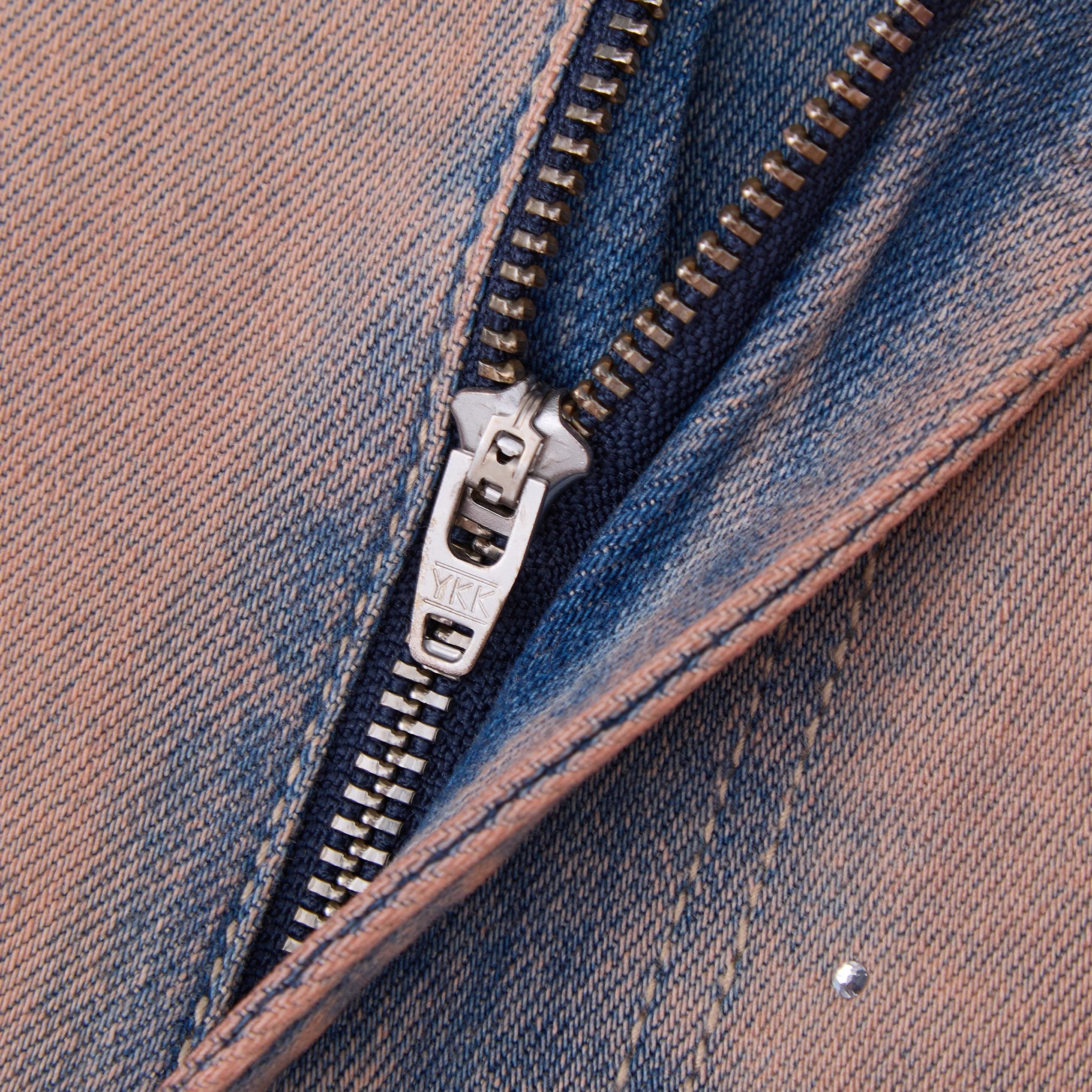 Solomon Rhinestone Jorts - Maroon