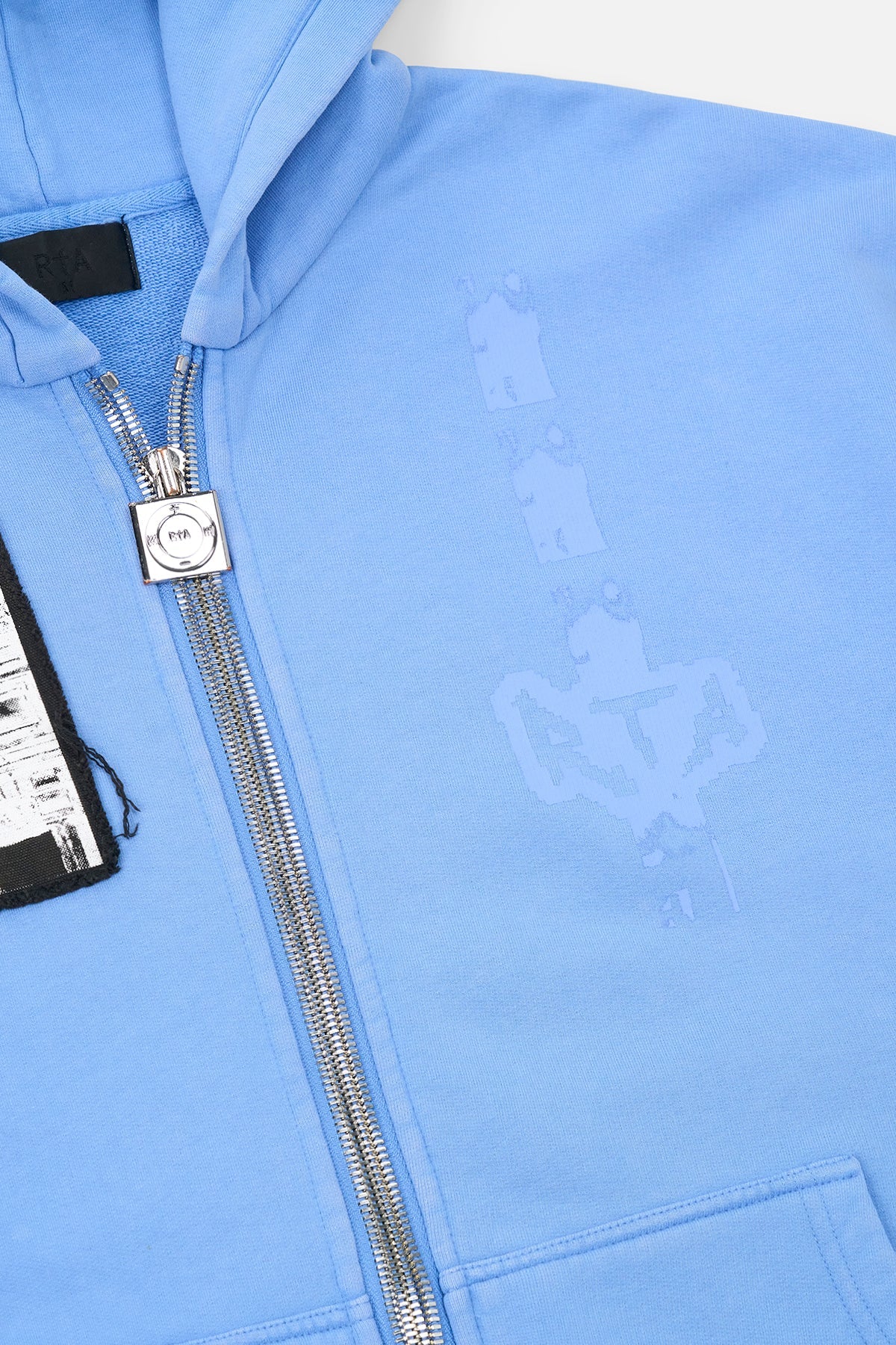 Zev Zip up Hoodie - Blue Digital Patch