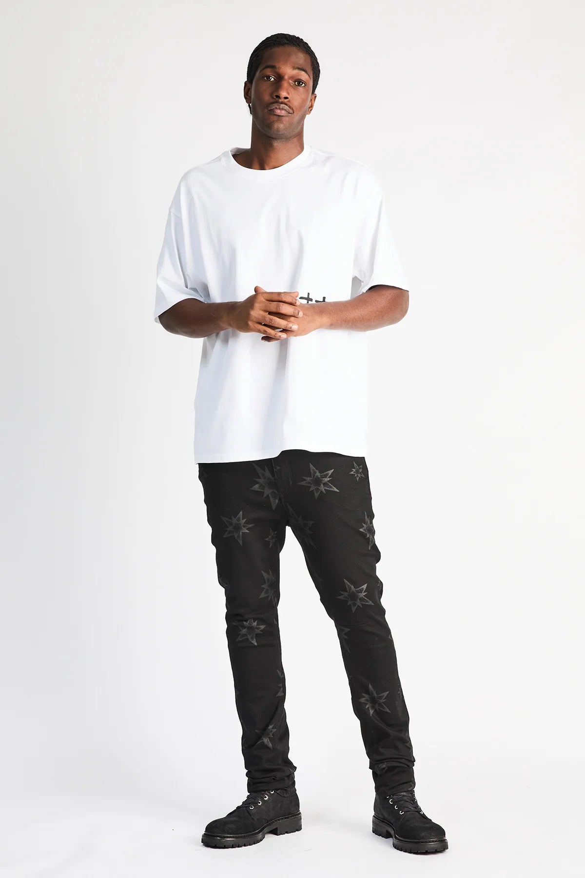 Bryant Skinny Jean - Black Allover Star