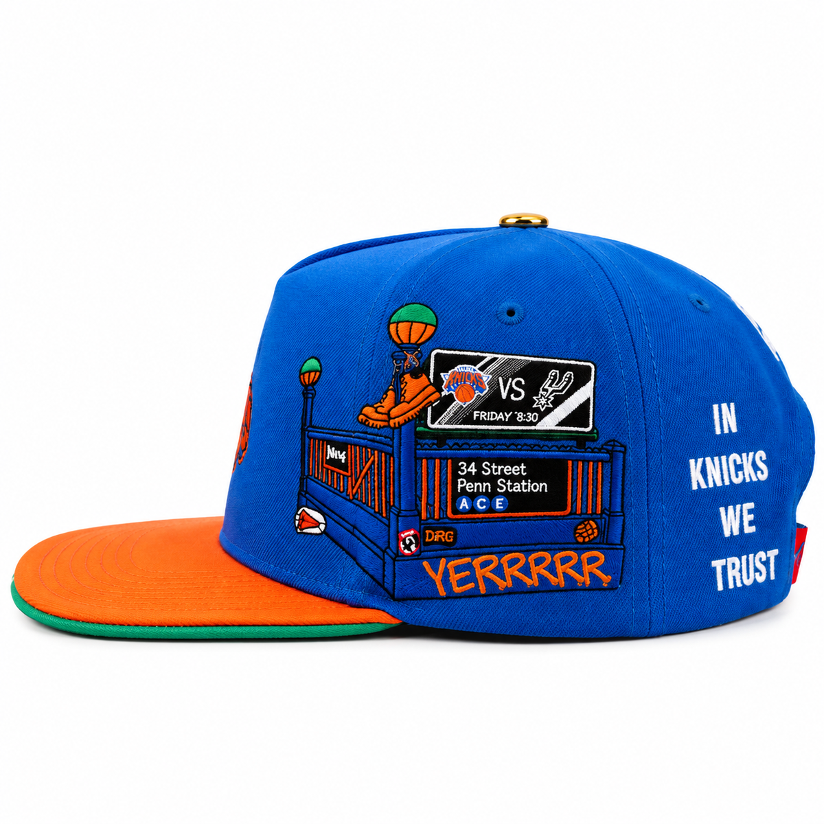 Let’s go NYK Strap Back - Royal/Orange