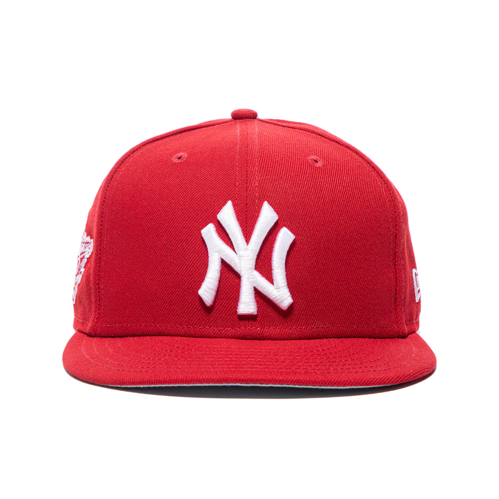 New York Yankee Fitted - Scarlet – Sammys NYC