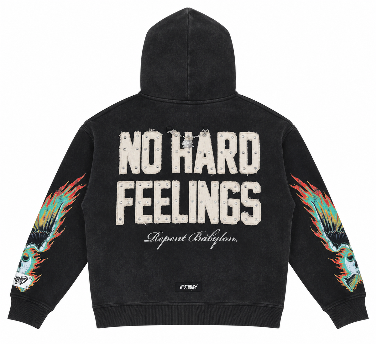 No Hard Feelings Hoodie -Vintage Black