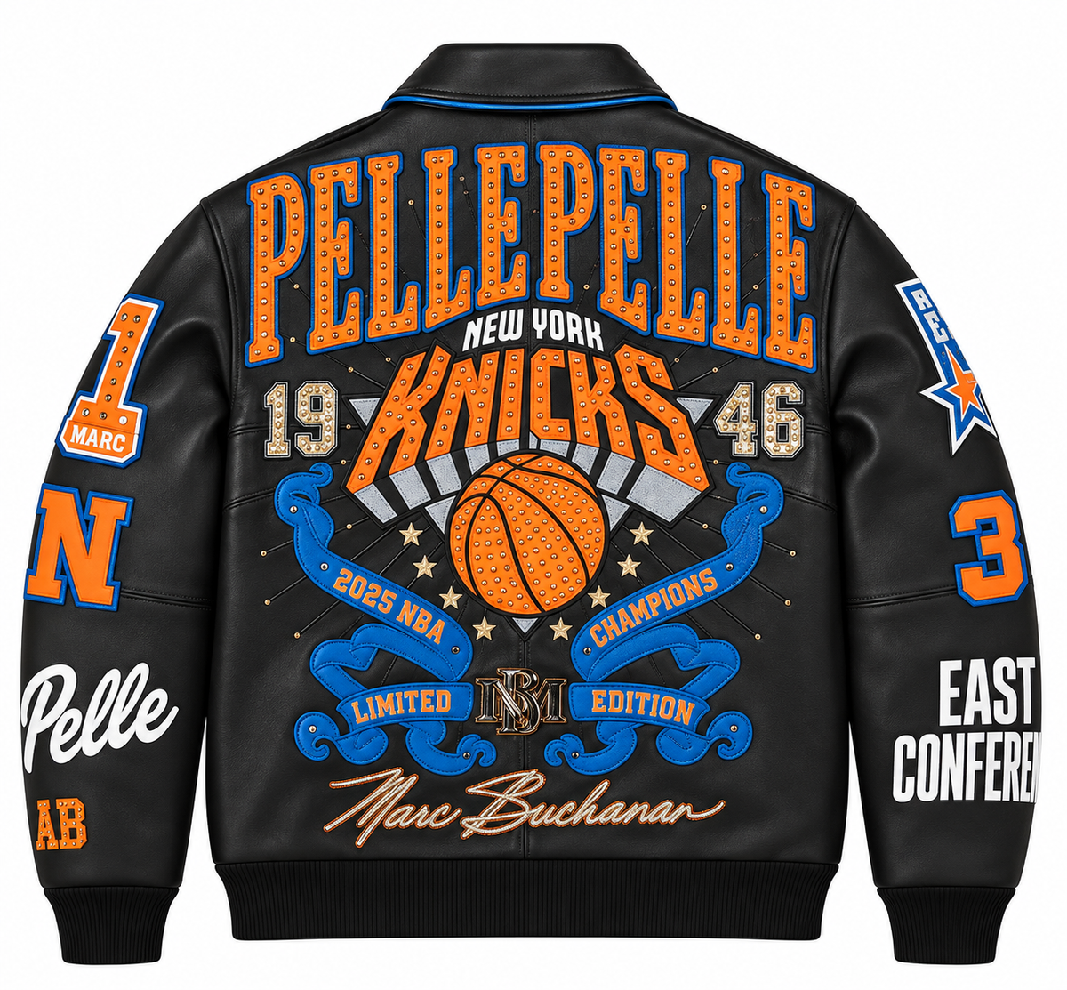 Pelle Pelle x Fisll New York Knicks Jacket - Black