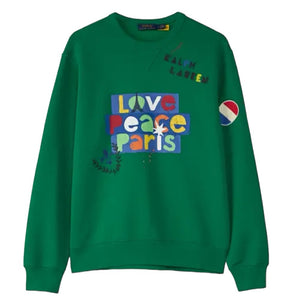 Love Peace Paris Sweatshirt - Crusie Green
