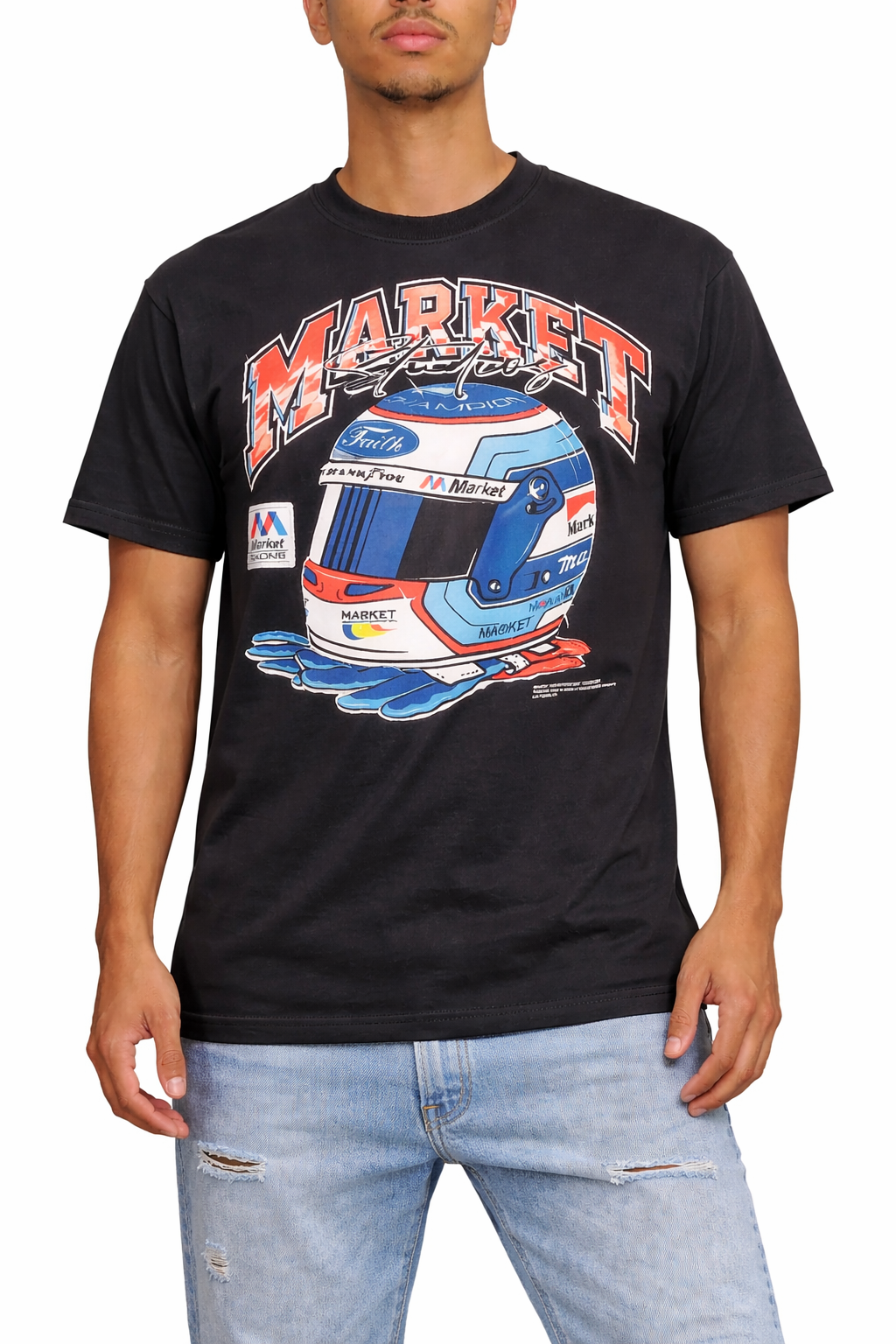 Racing Helmet T-Shirt - Black