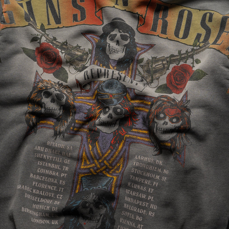 Guns N' Roses  Tour Hoodie - Stained Black