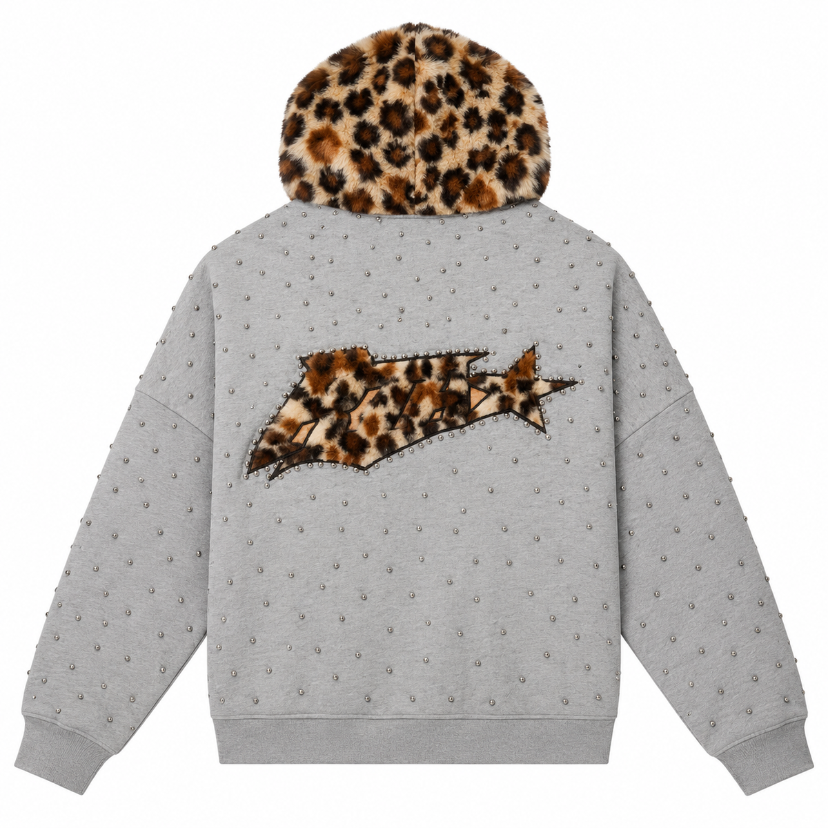 Yoni Hoodie With Contrast Hood - Heather Grey