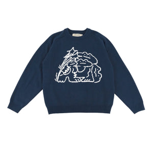 Frogs Knit - Navy