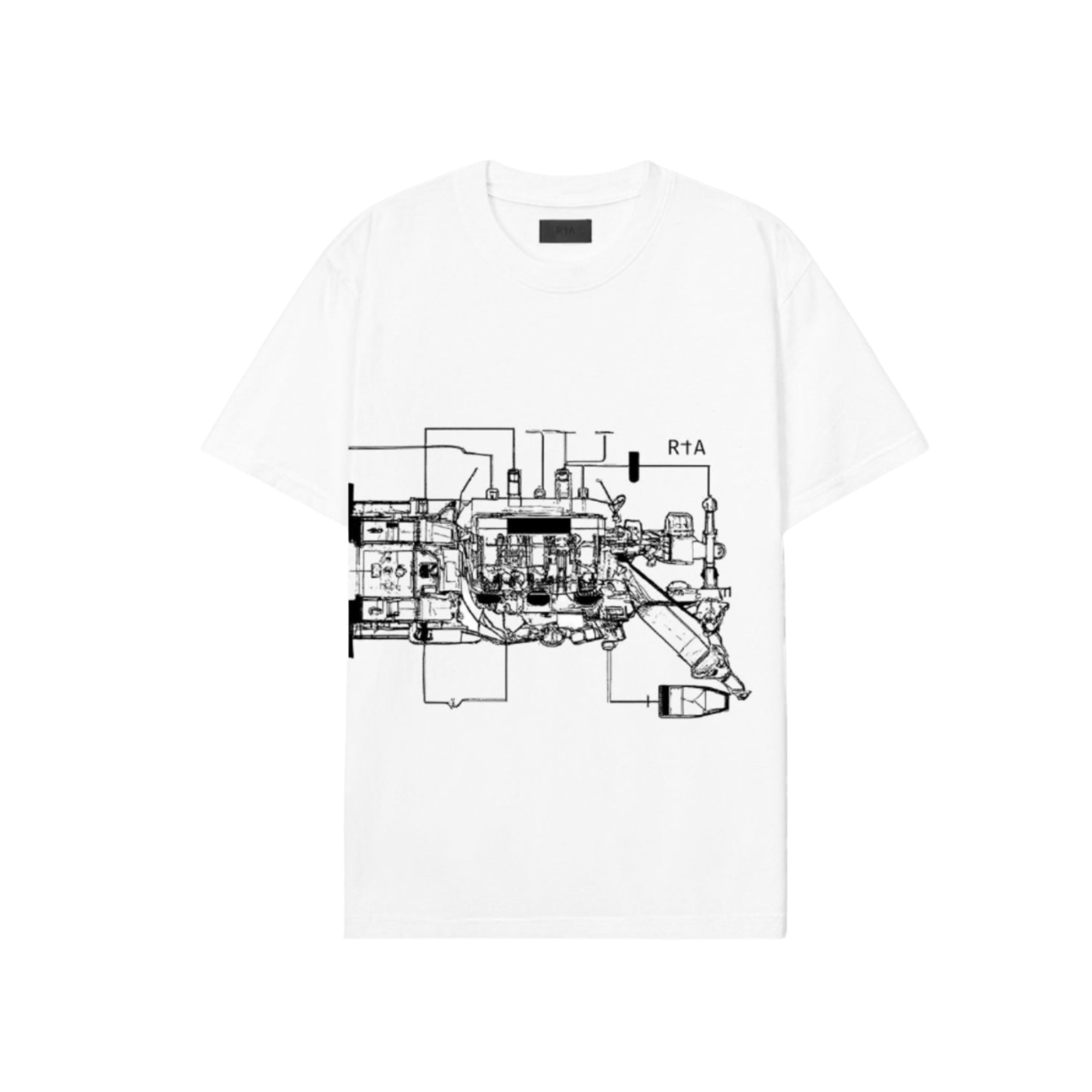 Colt T-Shirt - White Moto Diagram