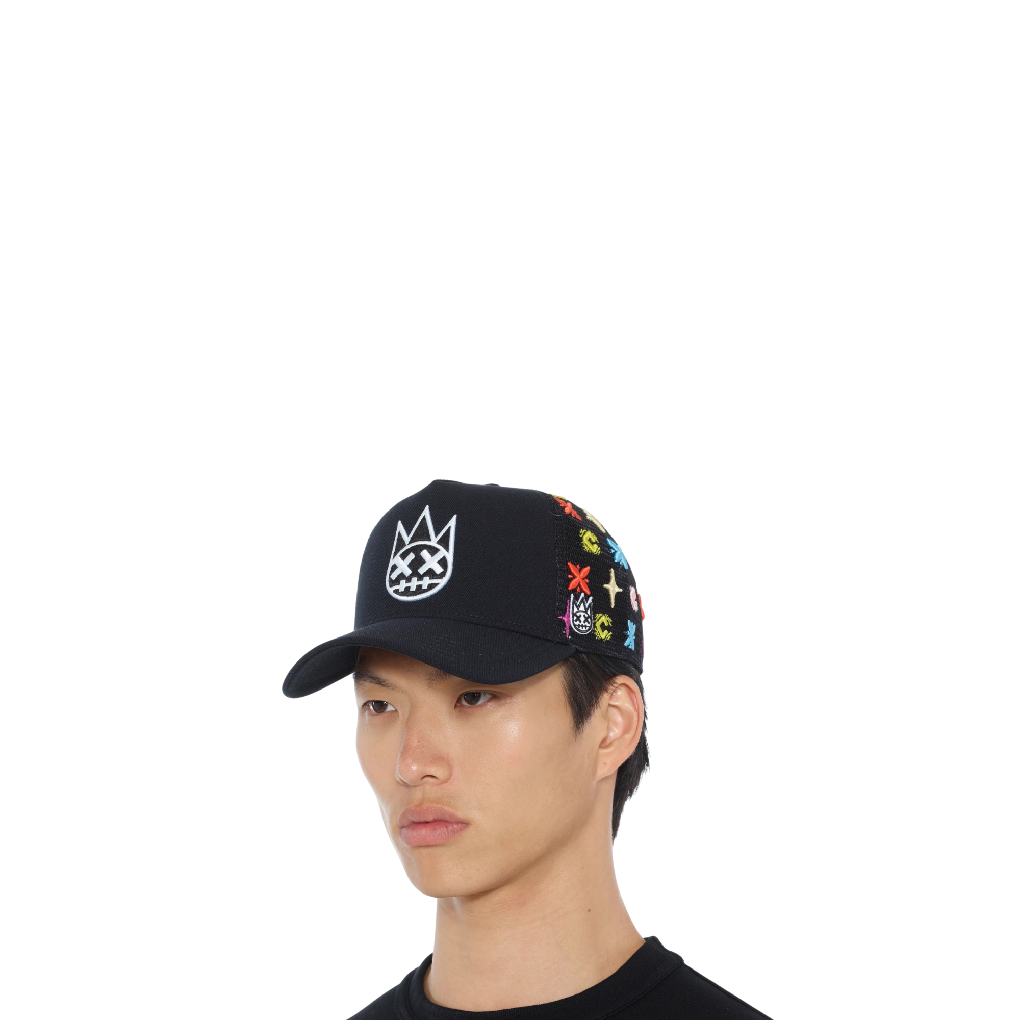 Cult Logo Pattern Hat - Black