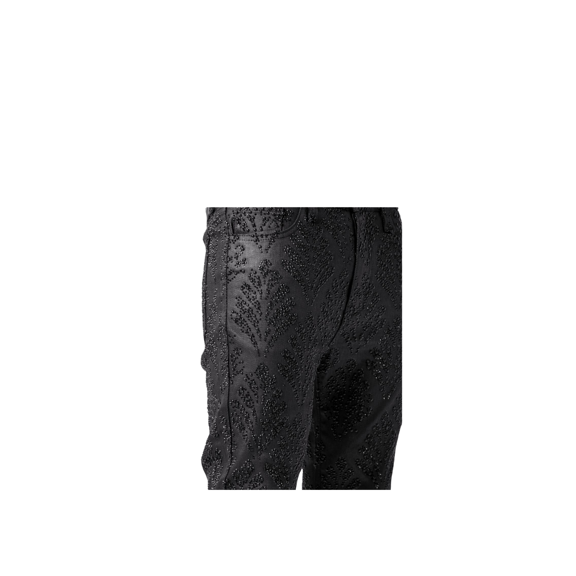 Obsidian Black Embellished Denim V3