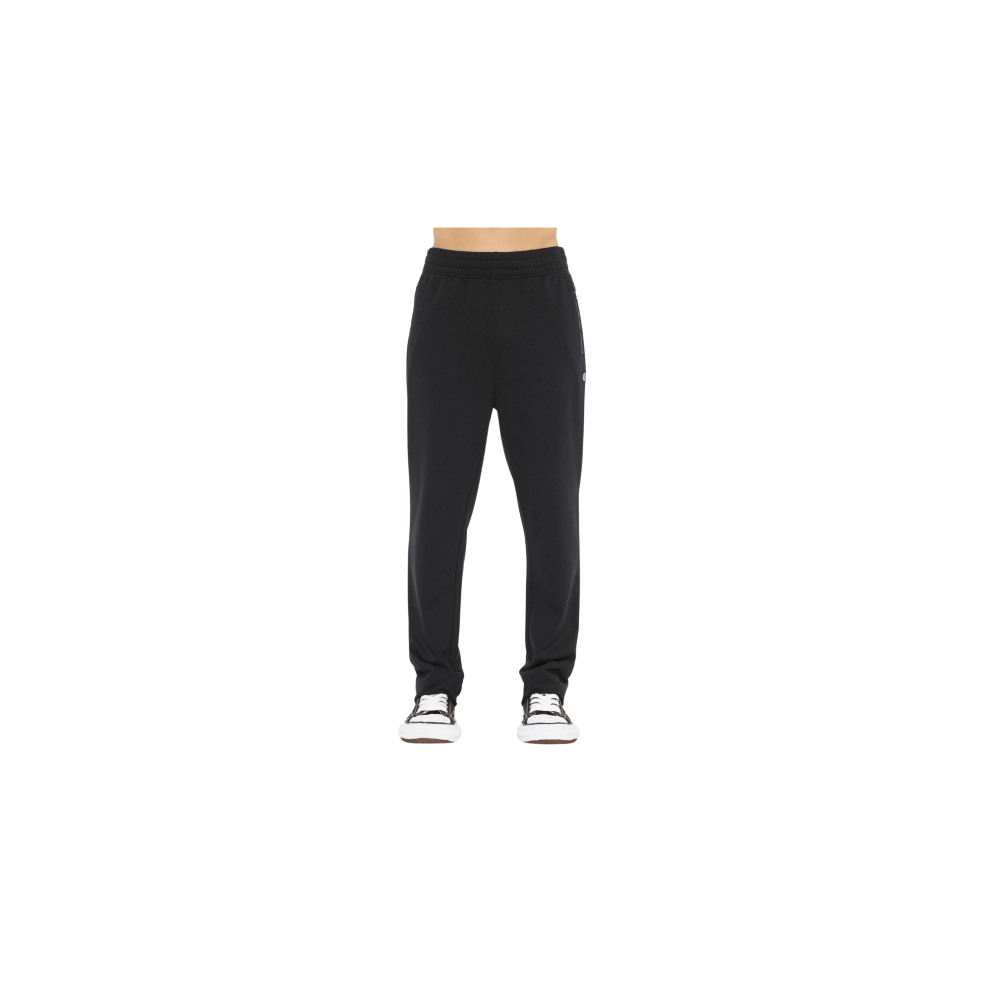 OPEN HEM SWEATPANTS - Black