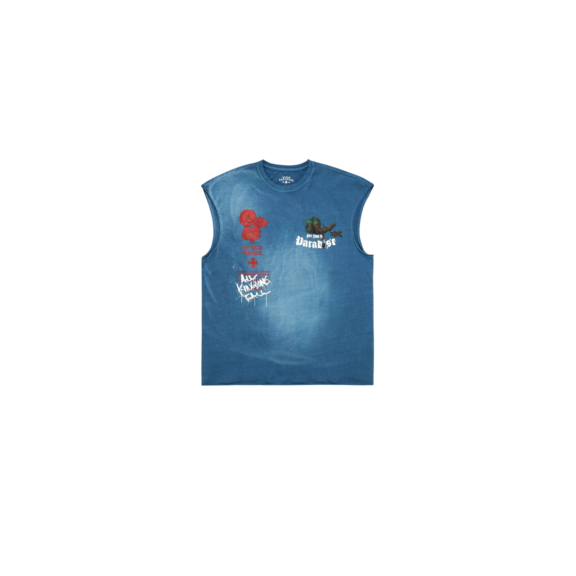 Cut Off Shirt Digital - Ocean