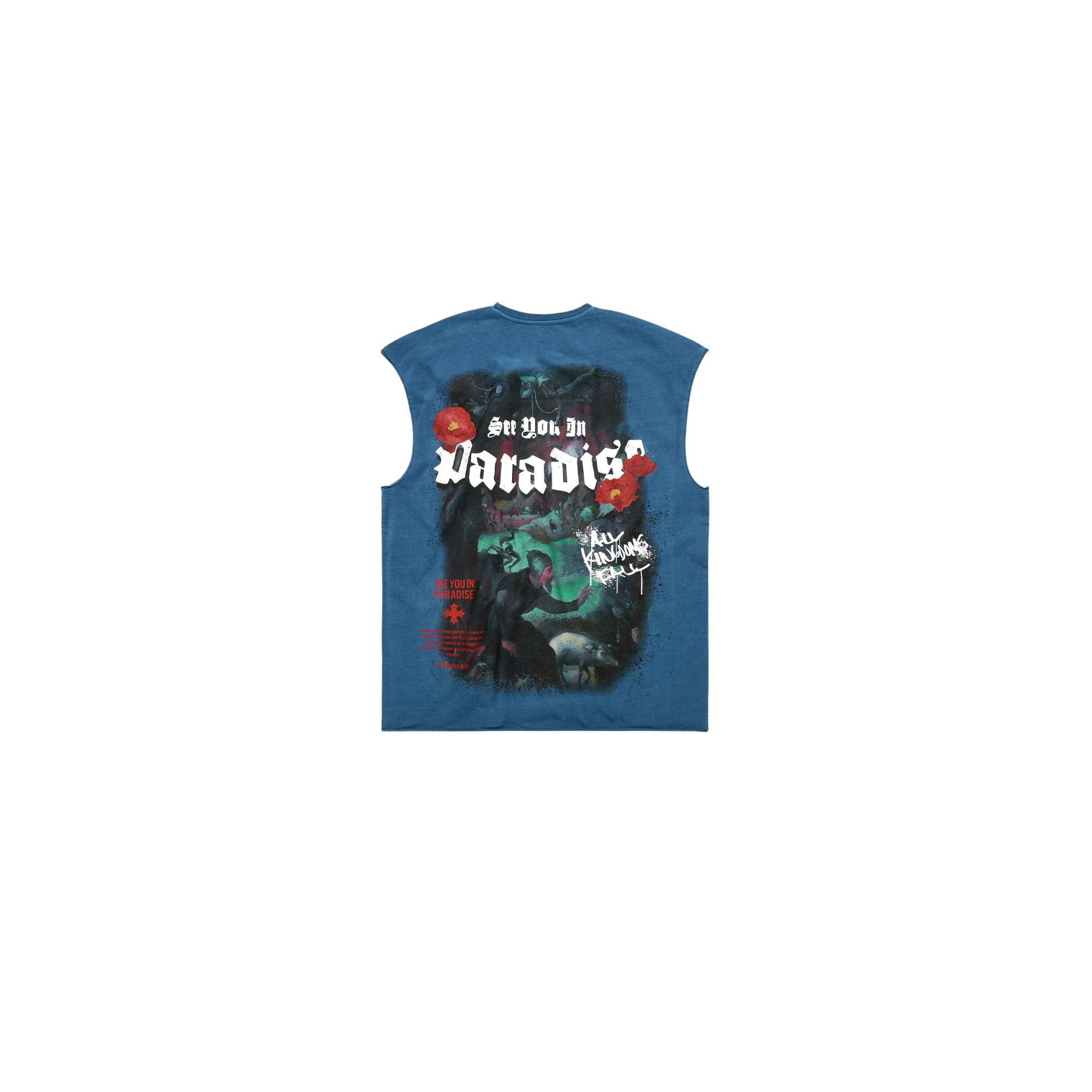 Cut Off Shirt Digital - Ocean