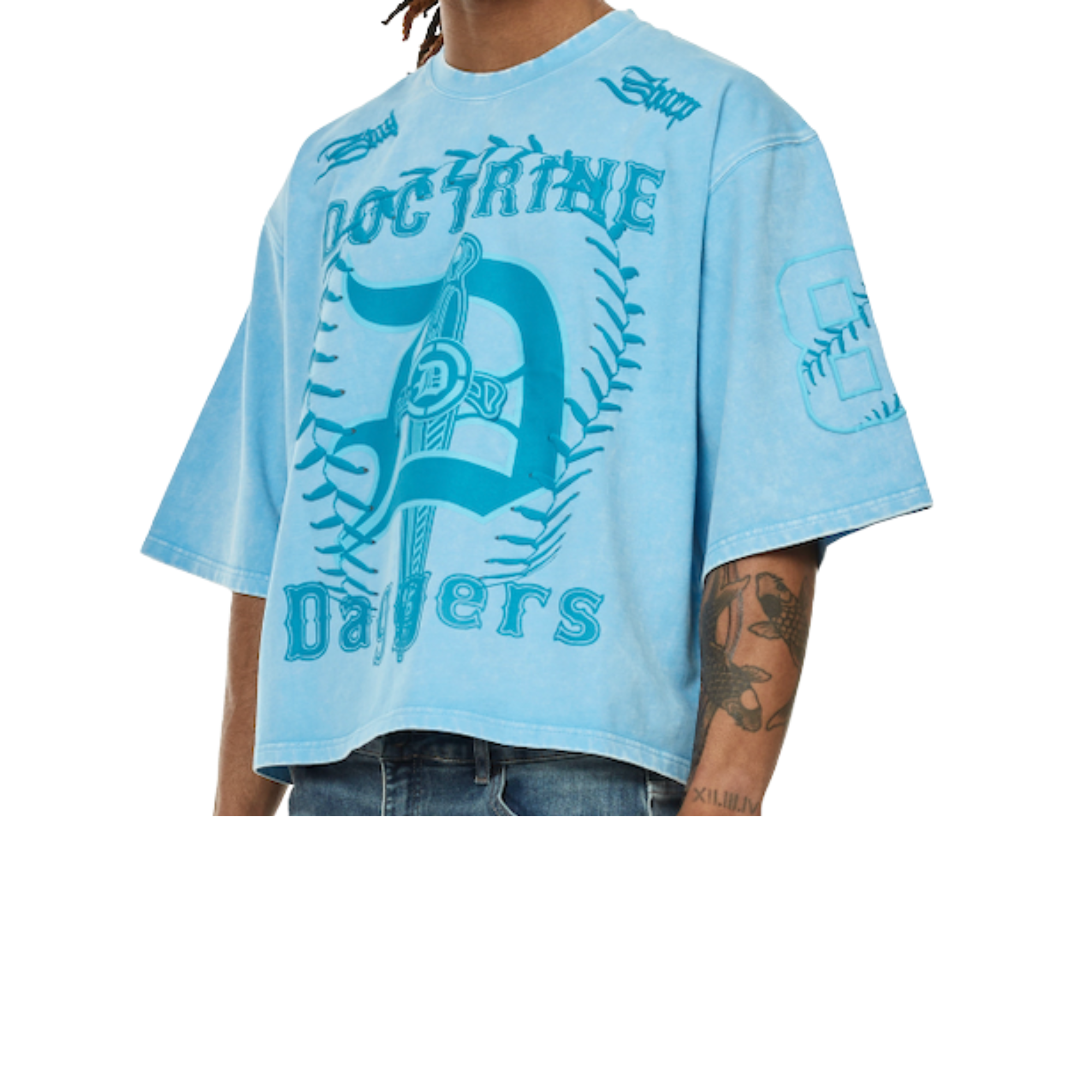 DOCTRINE DAGGERS TEE - SKY BLUE WASH