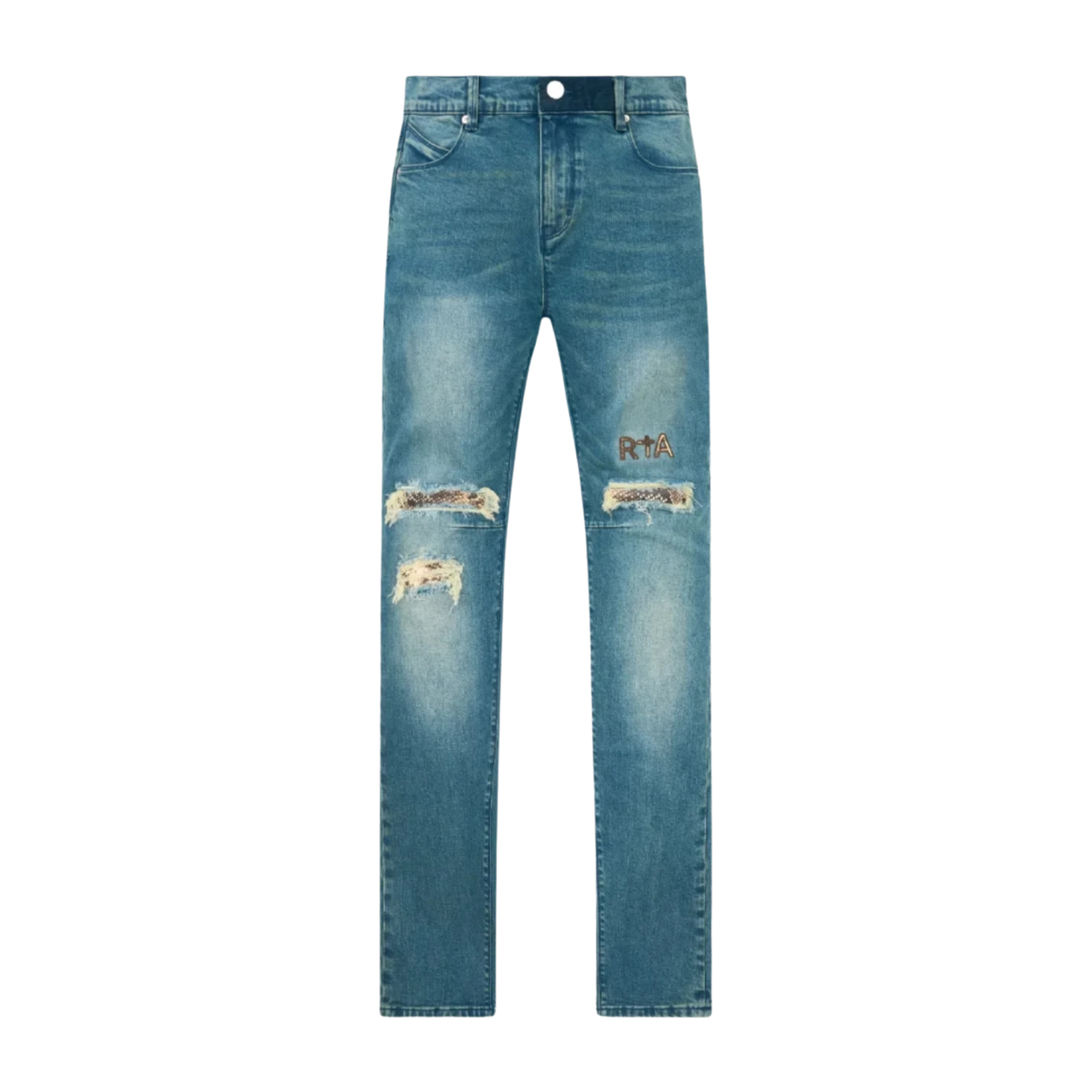 Bryant - Blue Distressed Snake
