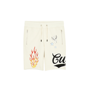 Graffiti Sweatshorts - Winter White