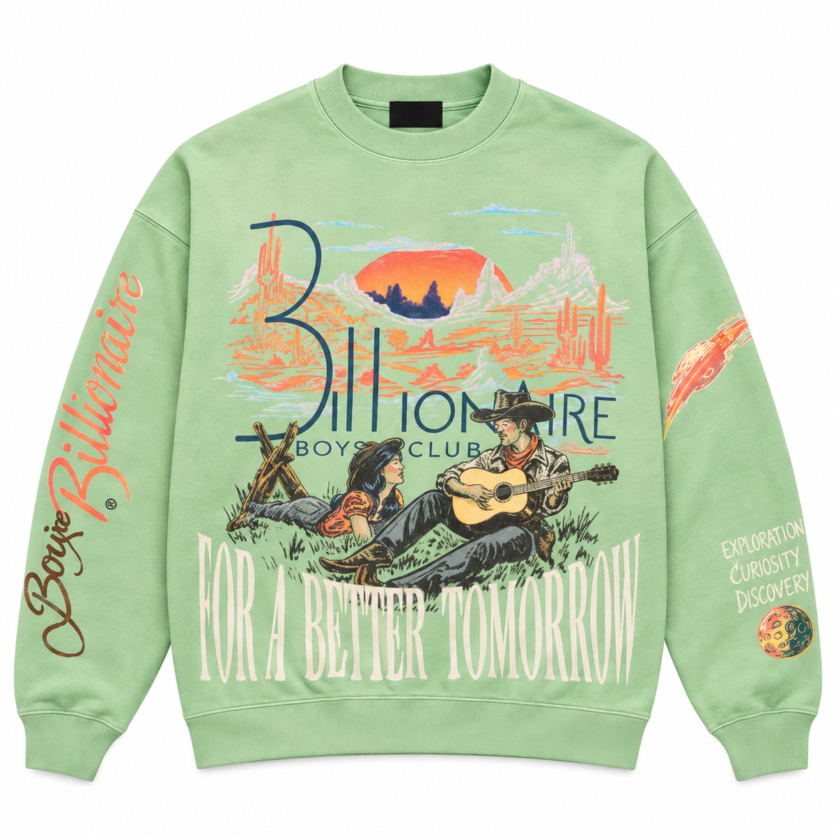 Tomorrow Sunset Crewneck - Absinthe Green