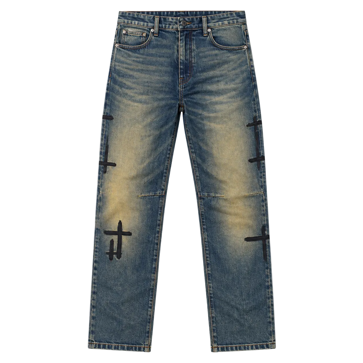 Bryant Skinny Jean - Storm Blue Cross Patch