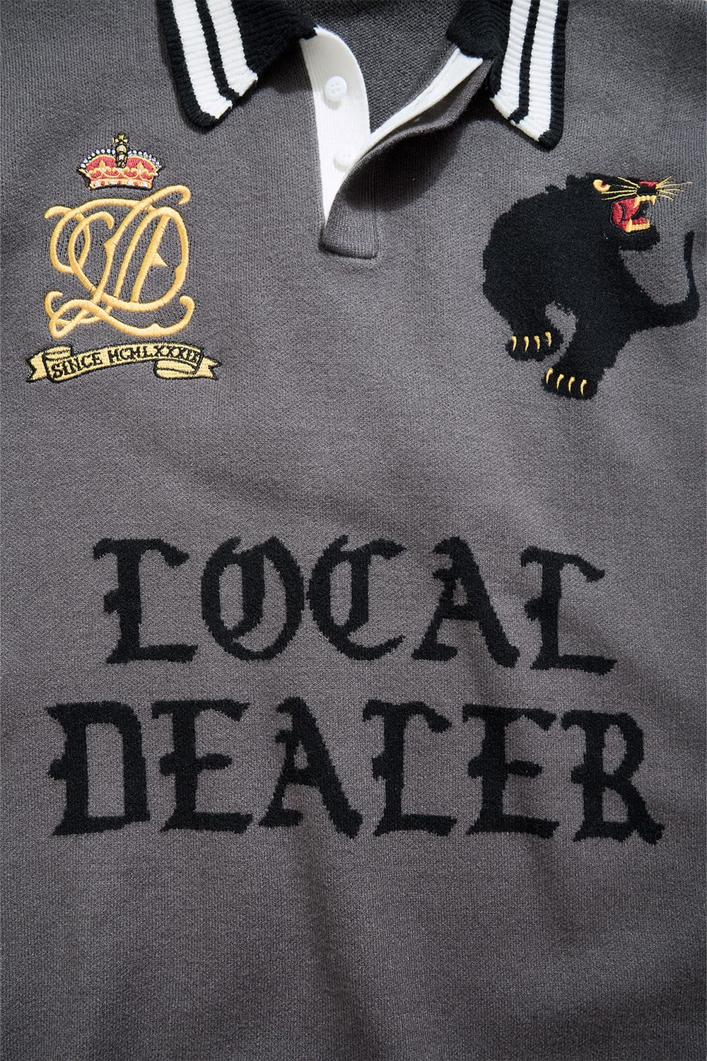 Local Dealer Knit Polo - Heather Charcoal