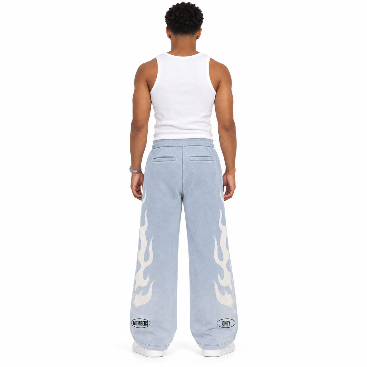 Members Flare Sweatpants - Light Blue