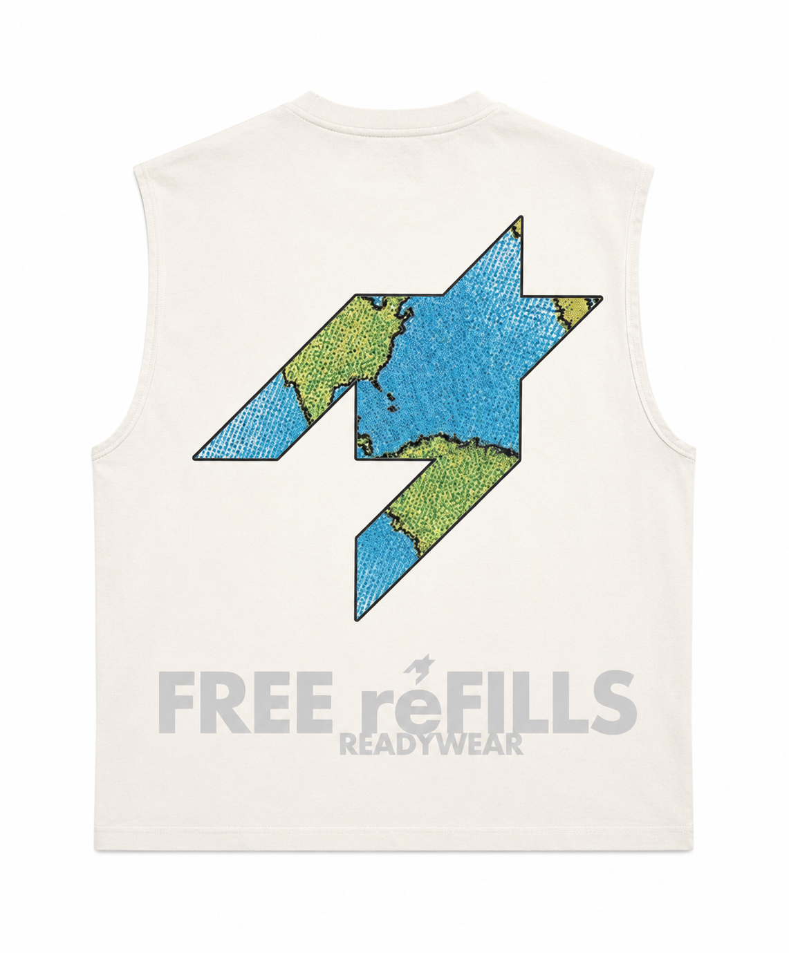 Charity Cut Off T-Shirt - Off White