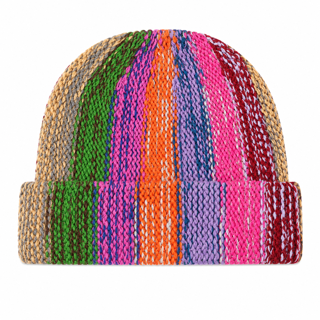 Panel Knit Hat - Multi