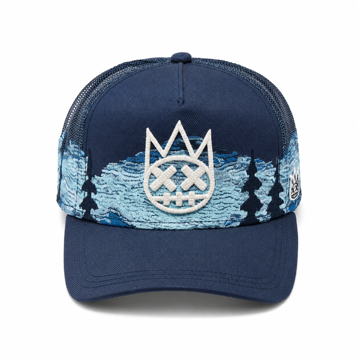 Mountains Mesh Back Trucker Hat - Dark Navy