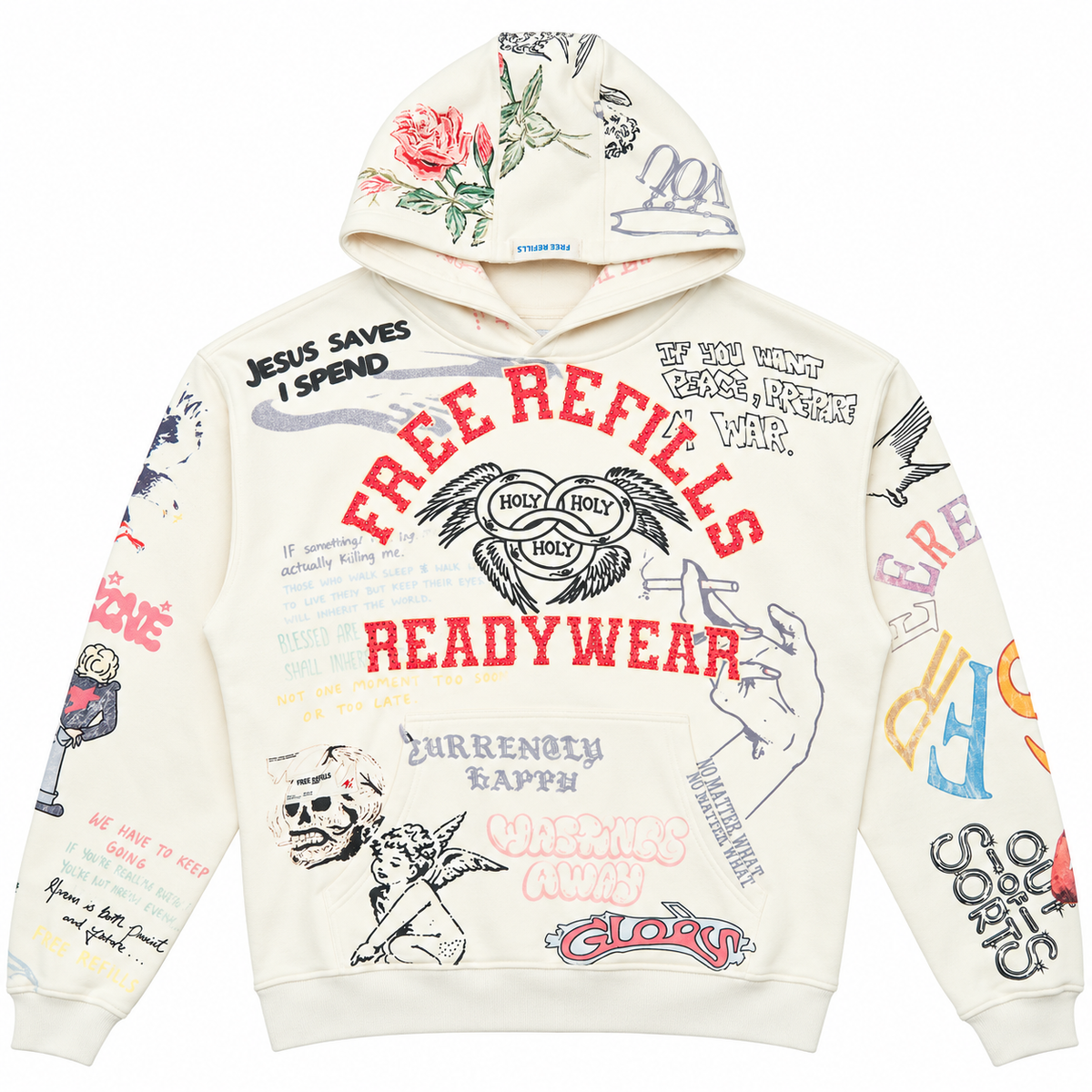 Graffiti Hoodie - Off White