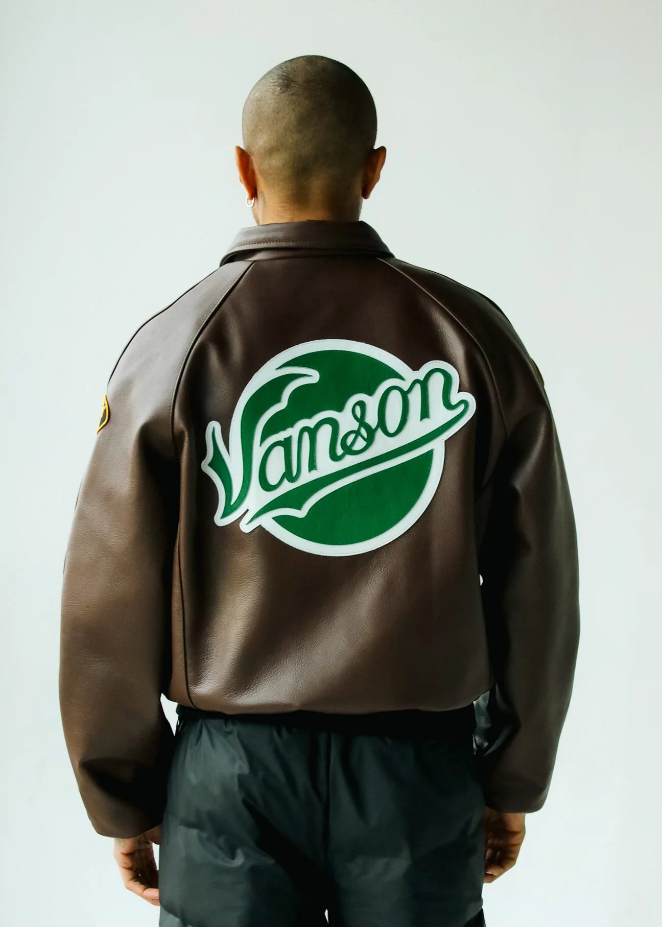 Fly Geenuis X Vanson Bronx Bomber Jacket - Brown