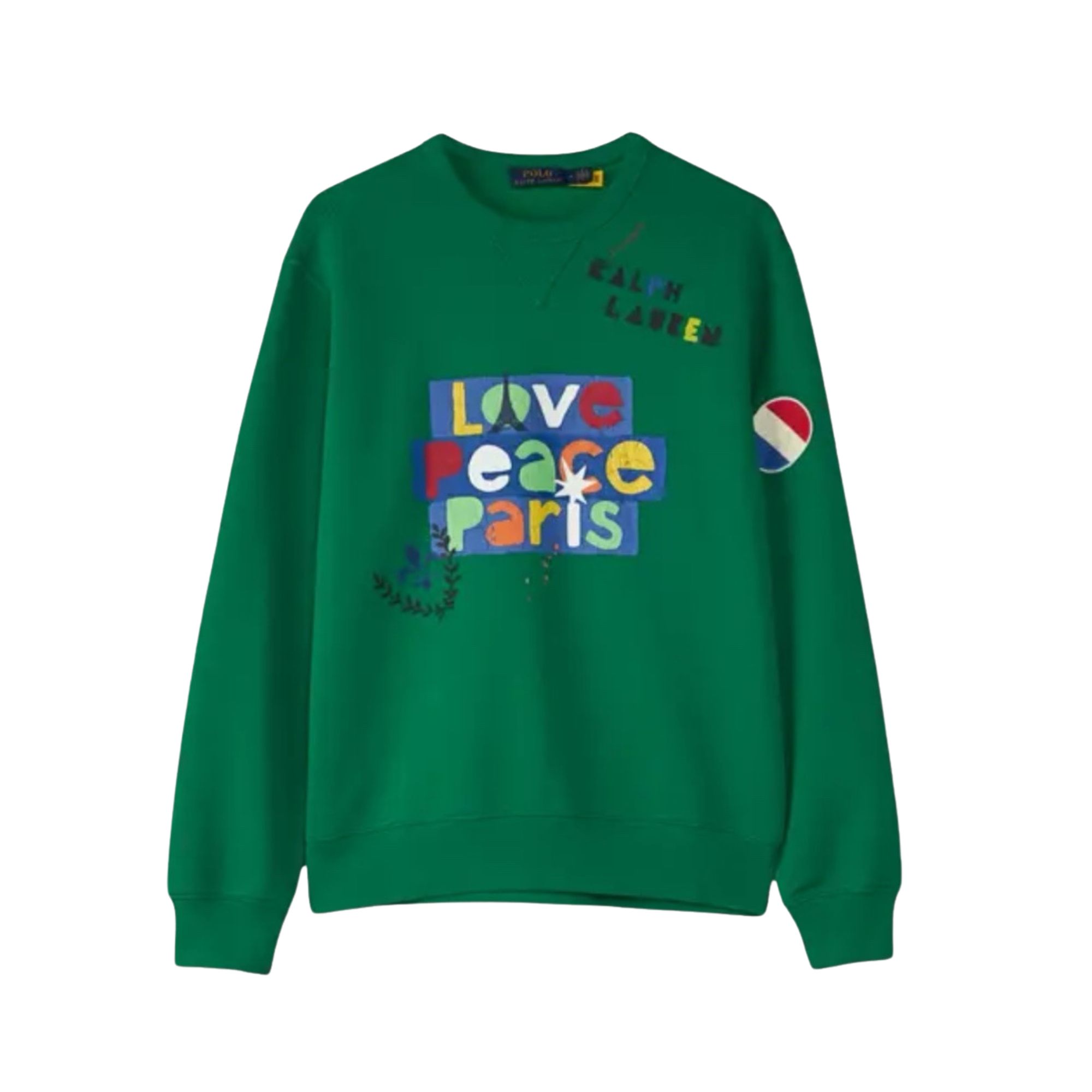 Love Peace Paris Sweatshirt - Crusie Green