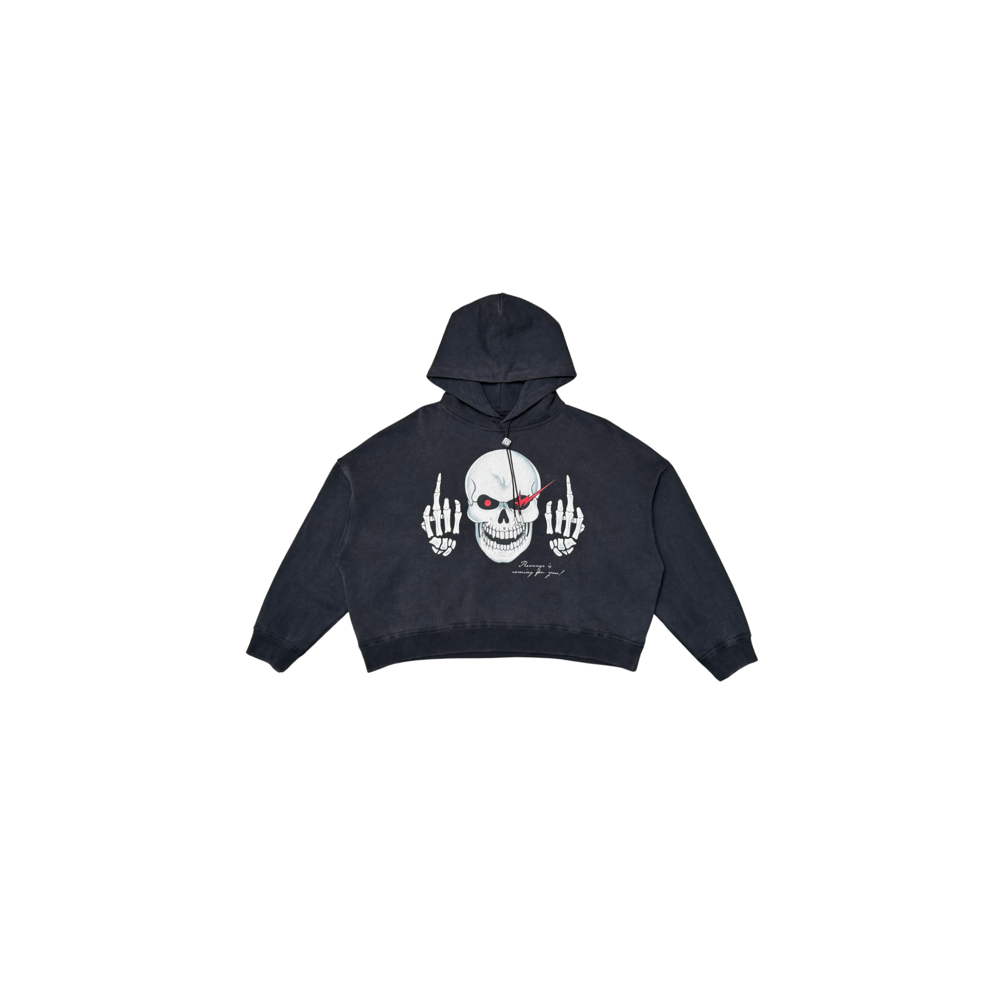 3:33 Cropped Hoodie - Black