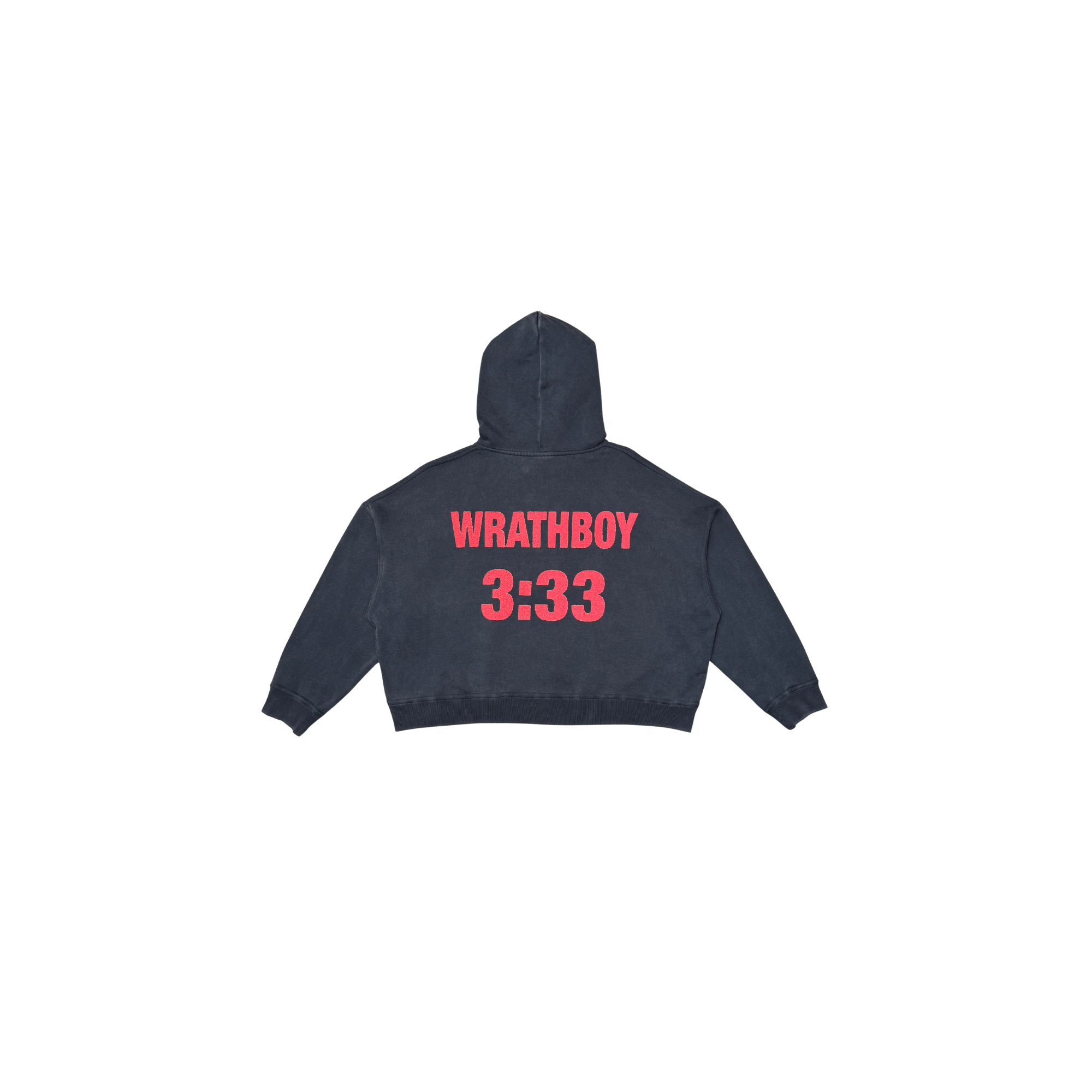3:33 Cropped Hoodie - Black
