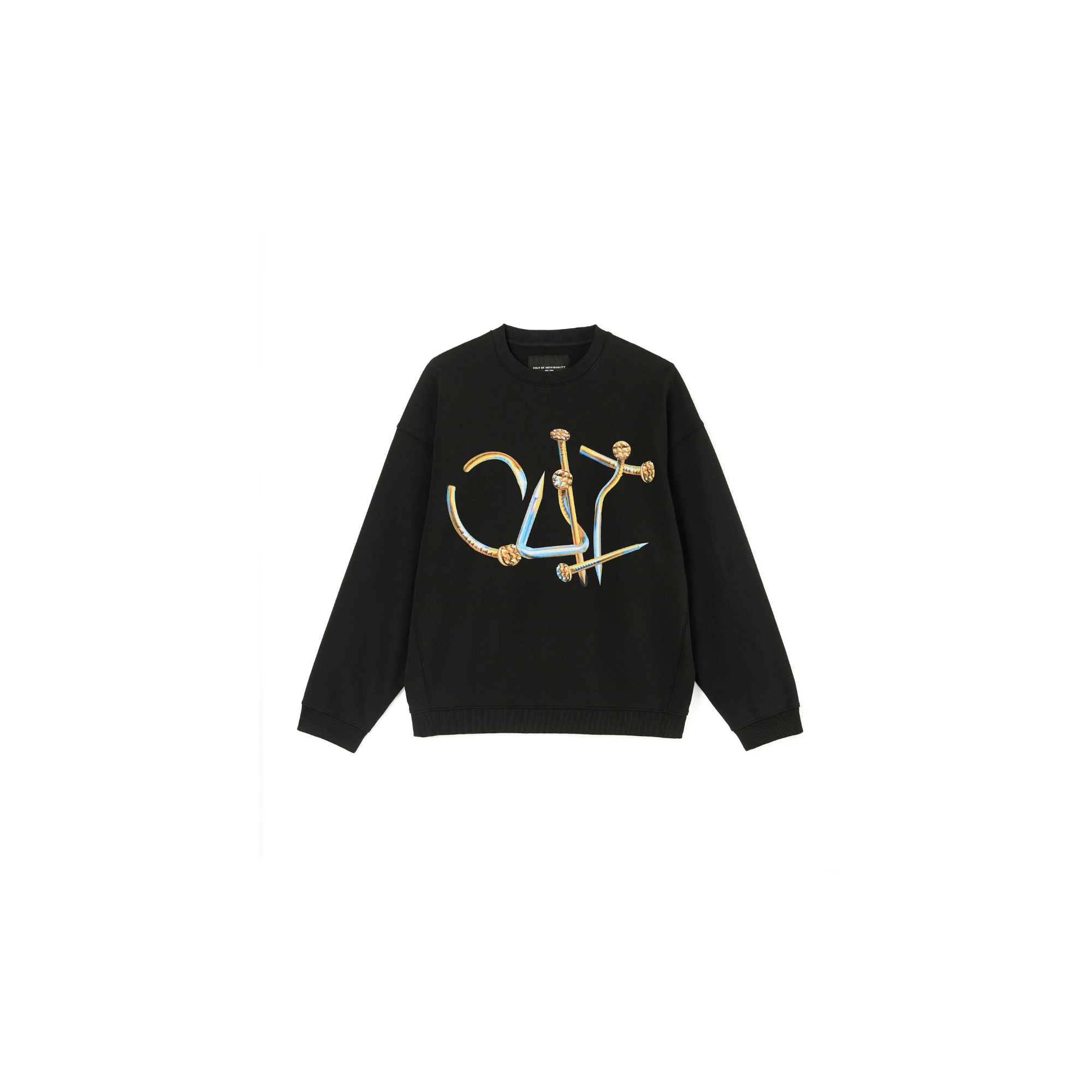 Nailhead Crewneck - Pirate Black
