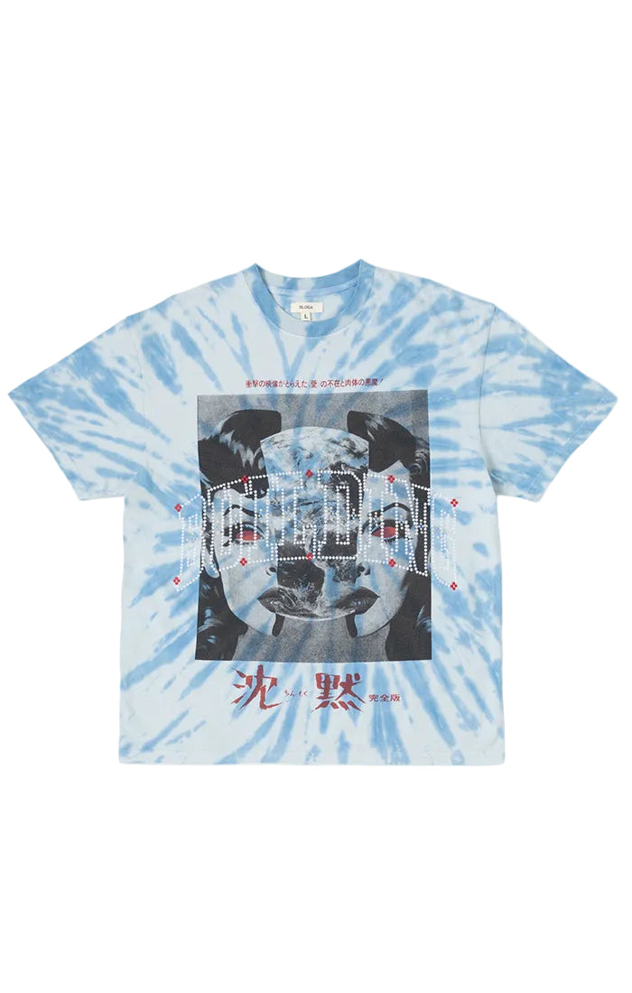 Split T-Shirt - Blue Tie Die