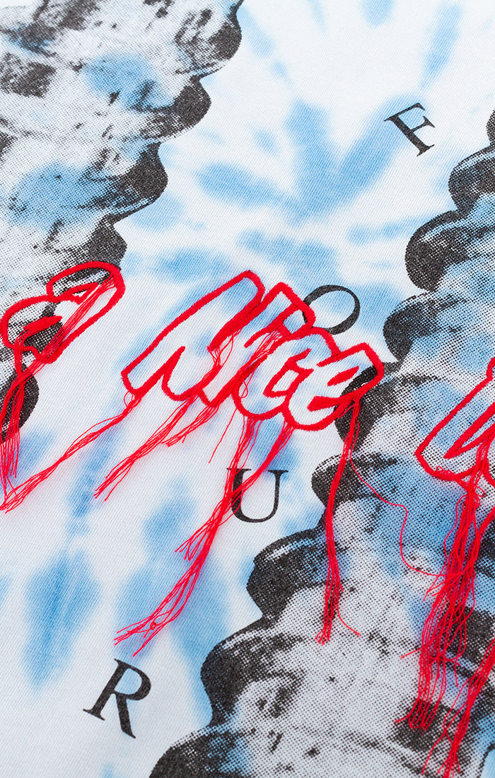Split T-Shirt - Blue Tie Die