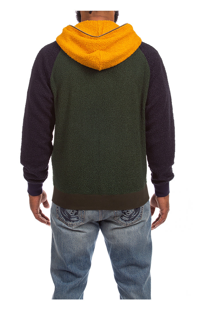 Raglan Curve Hoodie - Rifle Green