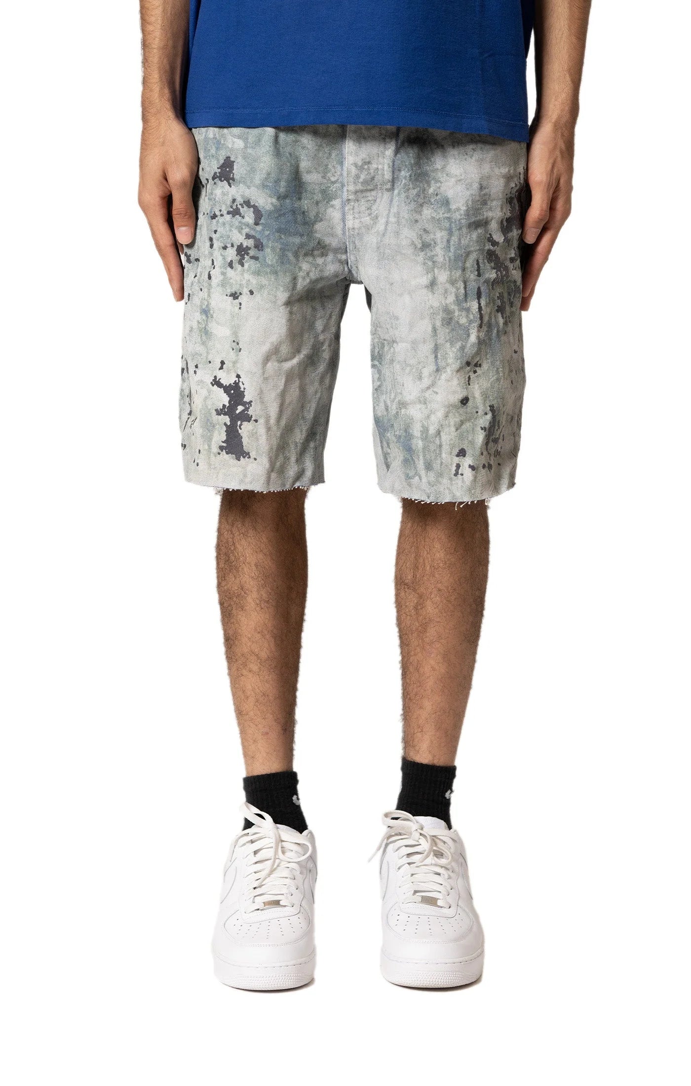 Worn Camouflage Embroidery - Light Indigo